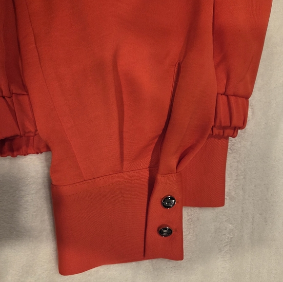 Karl Lagerfeld Vibrant Orange  Blouse,Long Sleeves, Size M. - Picture 14 of 14